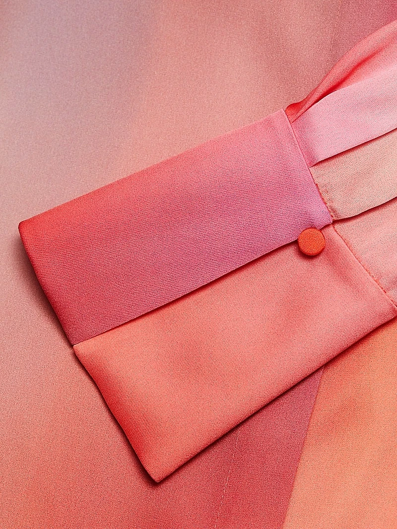 Cassi Ombré Long-Sleeve Blouse