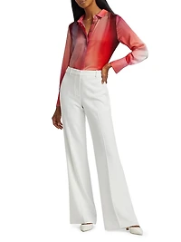 Cassi Ombré Long-Sleeve Blouse