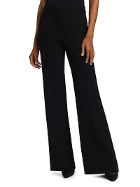Orital Crepe Mid-Rise Pants