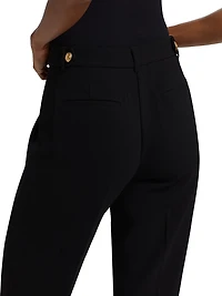 Orital Crepe Mid-Rise Pants