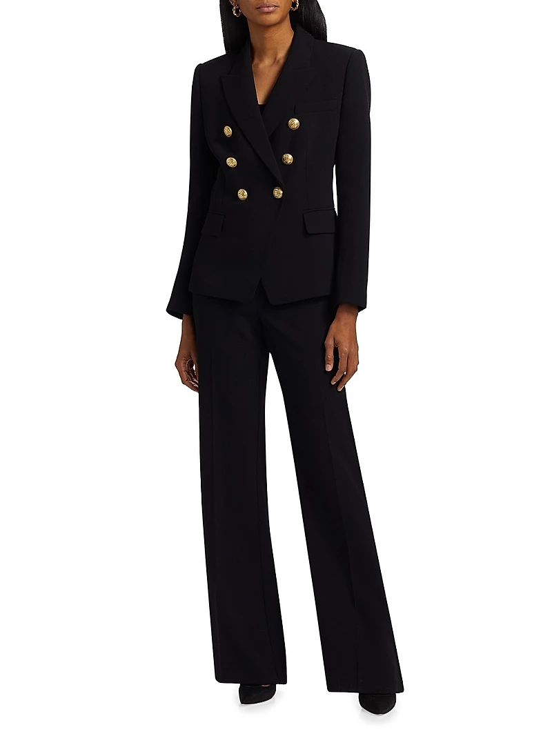 Orital Crepe Mid-Rise Pants