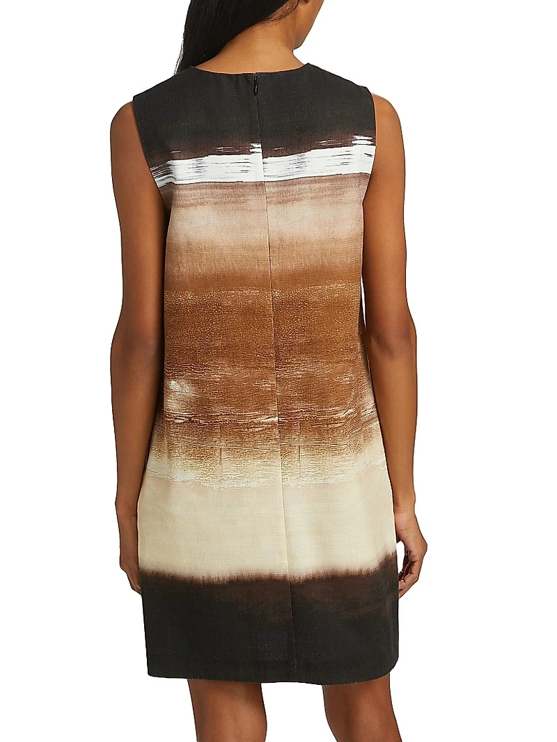 Jo Ombre Stretch-Cotton Crewneck Minidress