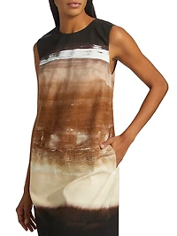 Jo Ombre Stretch-Cotton Crewneck Minidress