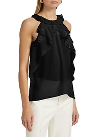 Bristol Ruffle Chiffon Sleeveless Blouse