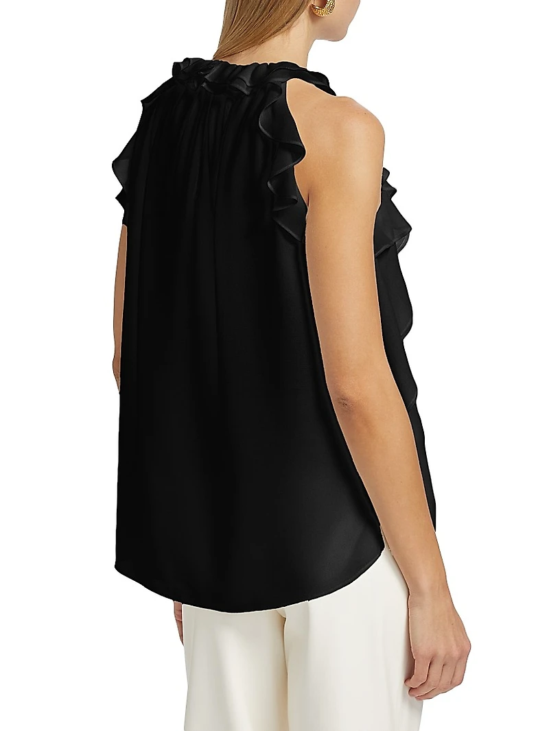 Bristol Ruffle Chiffon Sleeveless Blouse