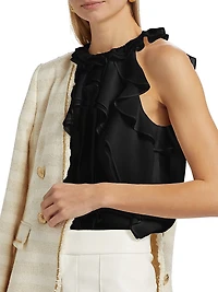Bristol Ruffle Chiffon Sleeveless Blouse