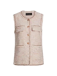 Aranell Cotton-Blend Tweed Vest
