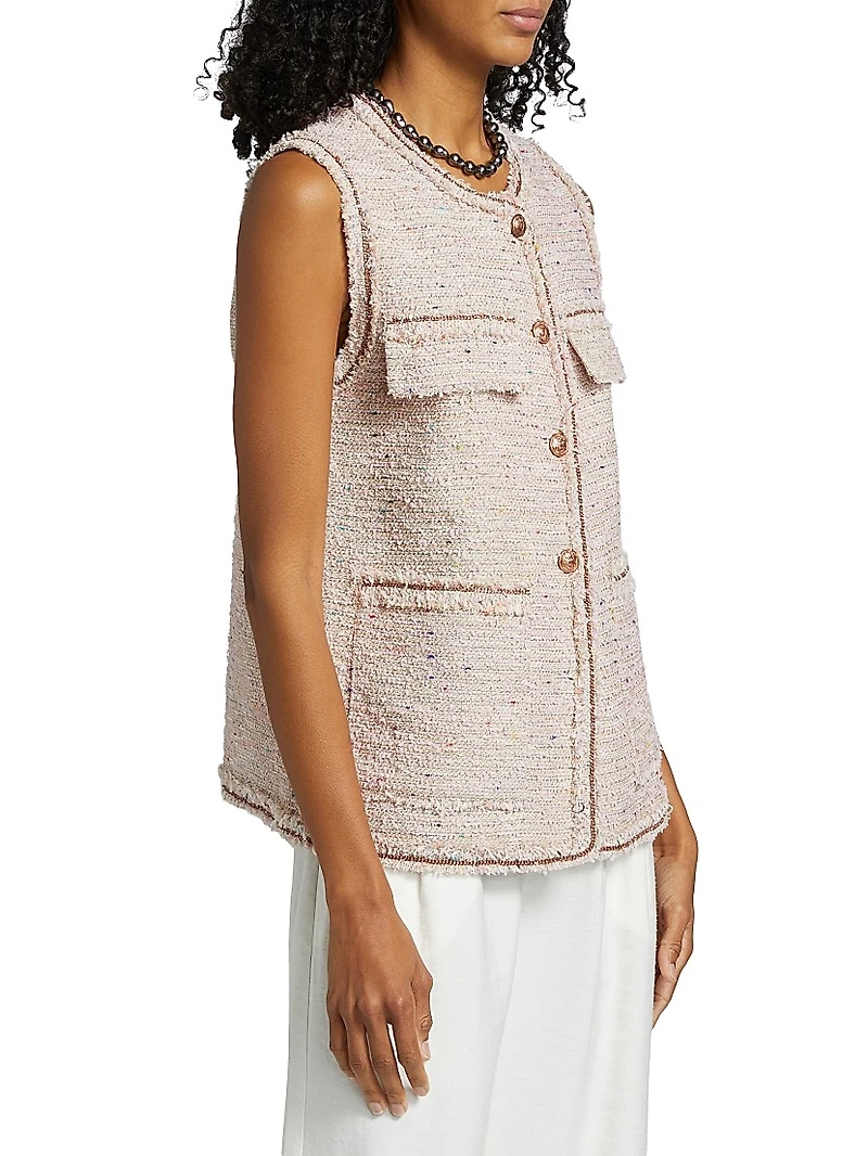 Aranell Cotton-Blend Tweed Vest