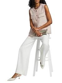 Aranell Cotton-Blend Tweed Vest