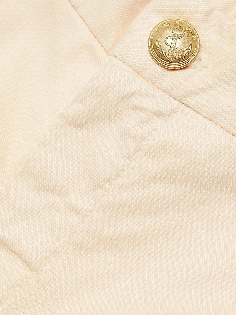 Linen-Cotton Flared Pants