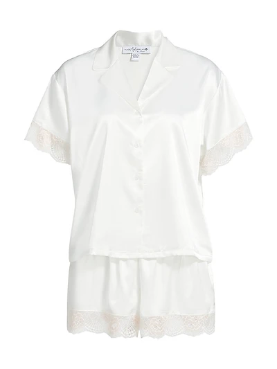 Janelle Satin Lace Short Pajamas