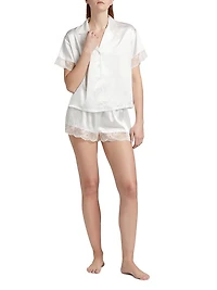 Janelle Satin Lace Short Pajamas