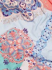 Talia Lace-Trimmed Paisley Patchwork Pajamas