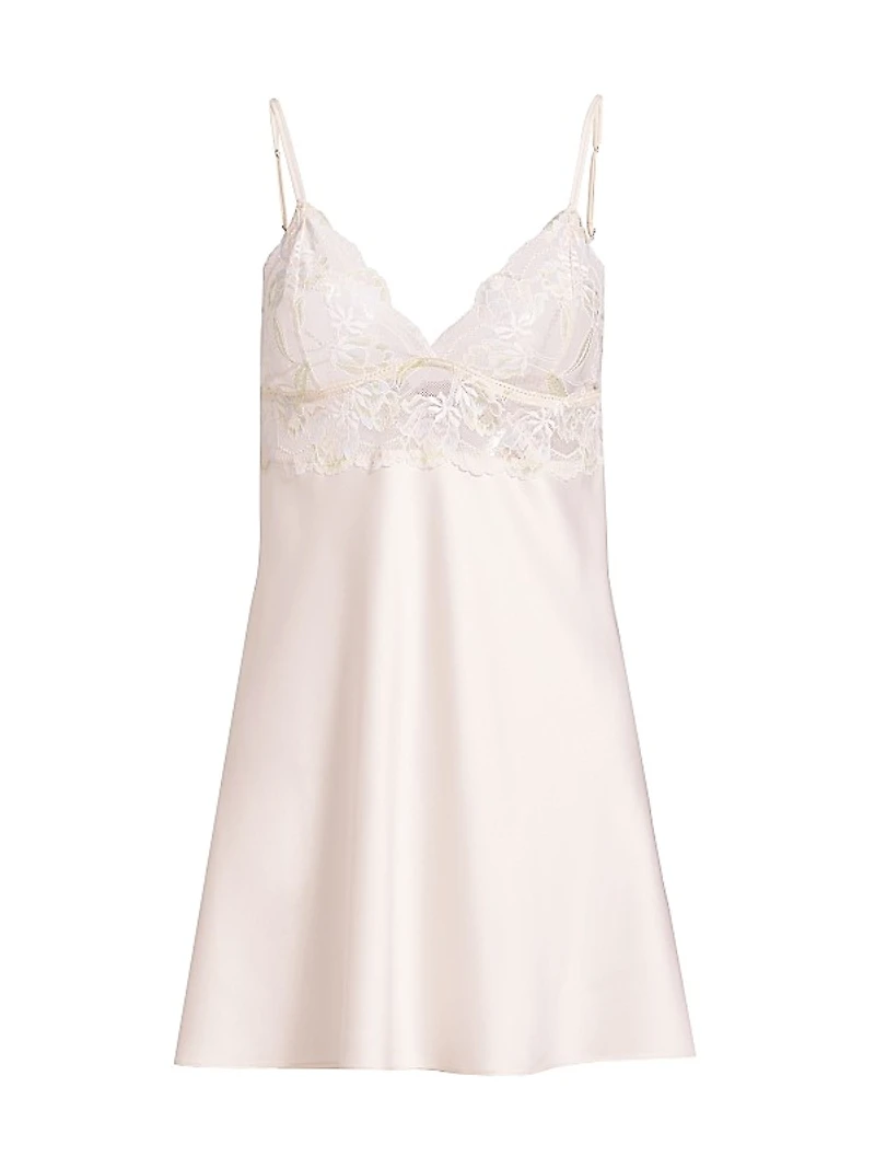Lacey Satin & Lace Sweetheart Chemise