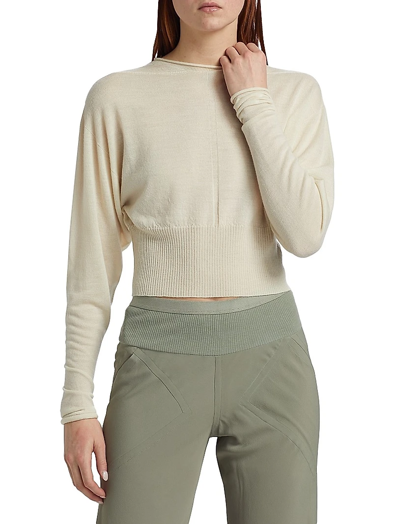 Virgin Wool Crop Sweater