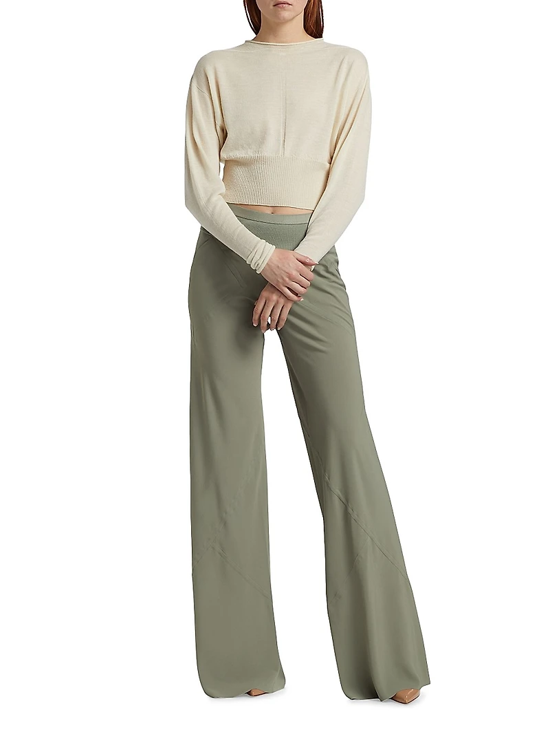 Virgin Wool Crop Sweater