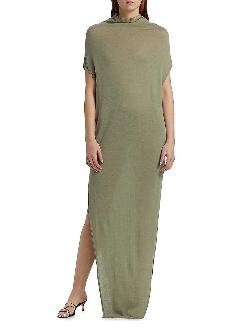 Crater Wool Maxi Dress