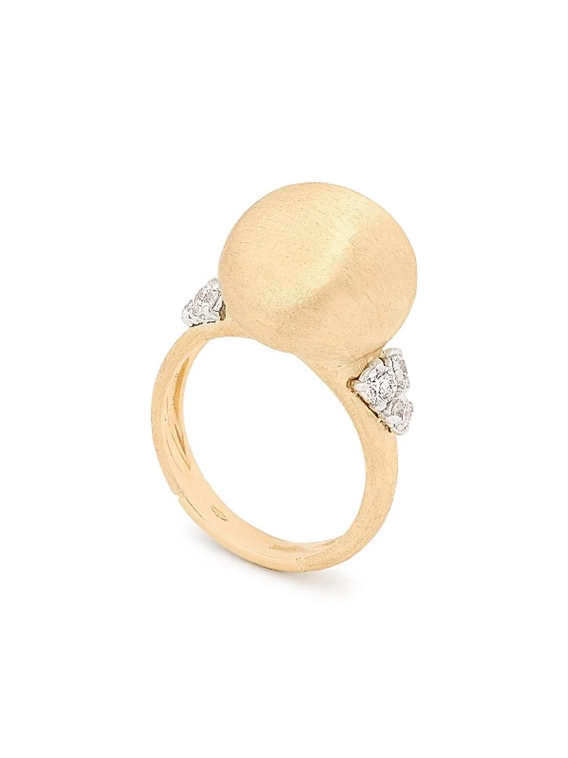Africa Two-Tone 18K Gold & 0.43 TCW Diamond Ring