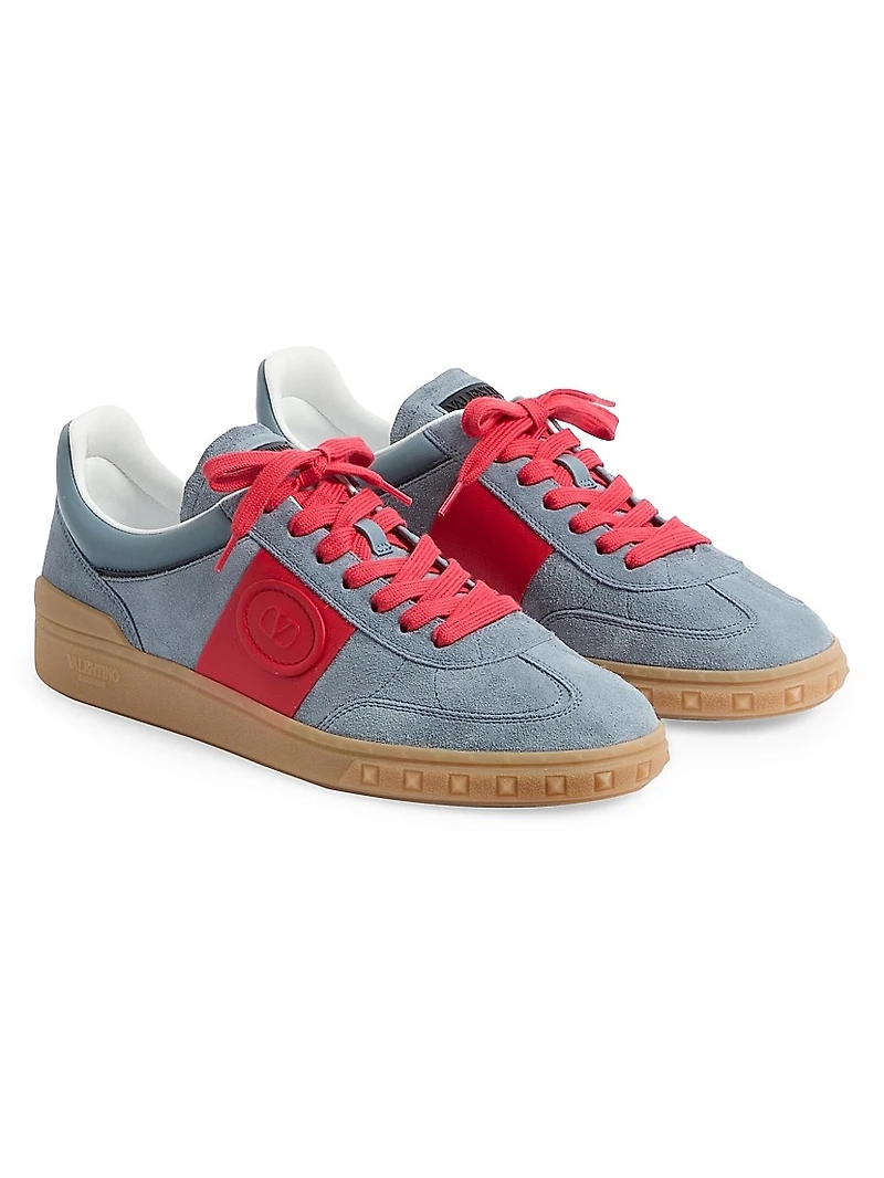 Men's Upvillage Sneakers Split Leather and Calfskin Nappa