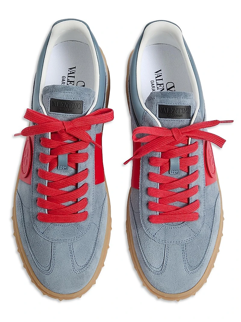 Men's Upvillage Sneakers Split Leather and Calfskin Nappa