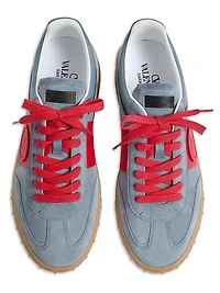 Men's Upvillage Sneakers Split Leather and Calfskin Nappa