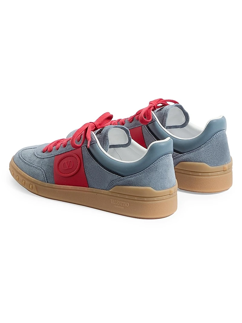 Men's Upvillage Sneakers Split Leather and Calfskin Nappa
