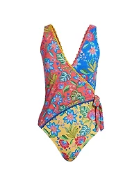 Rumba Mix Wrap One-Piece Swimsuit