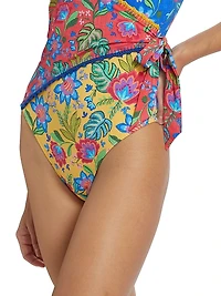 Rumba Mix Wrap One-Piece Swimsuit