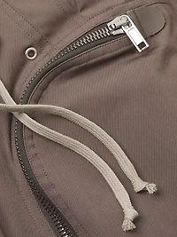Zipper Stretch-Cotton Drawstring Shorts