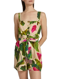 Anthurium Leaves Sand Romper