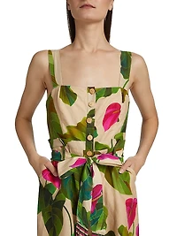 Anthurium Leaves Sand Romper