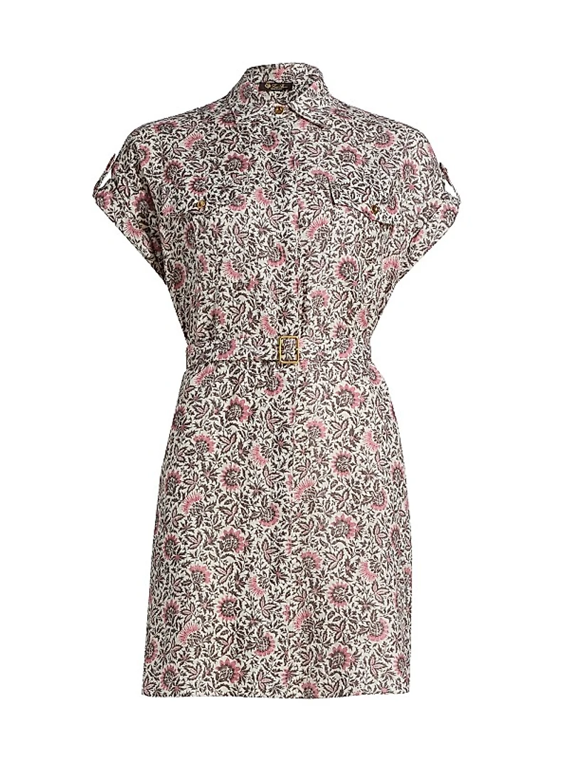 Idris Printed Twill Shirtdress