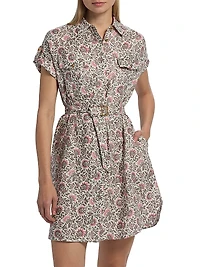 Idris Printed Twill Shirtdress