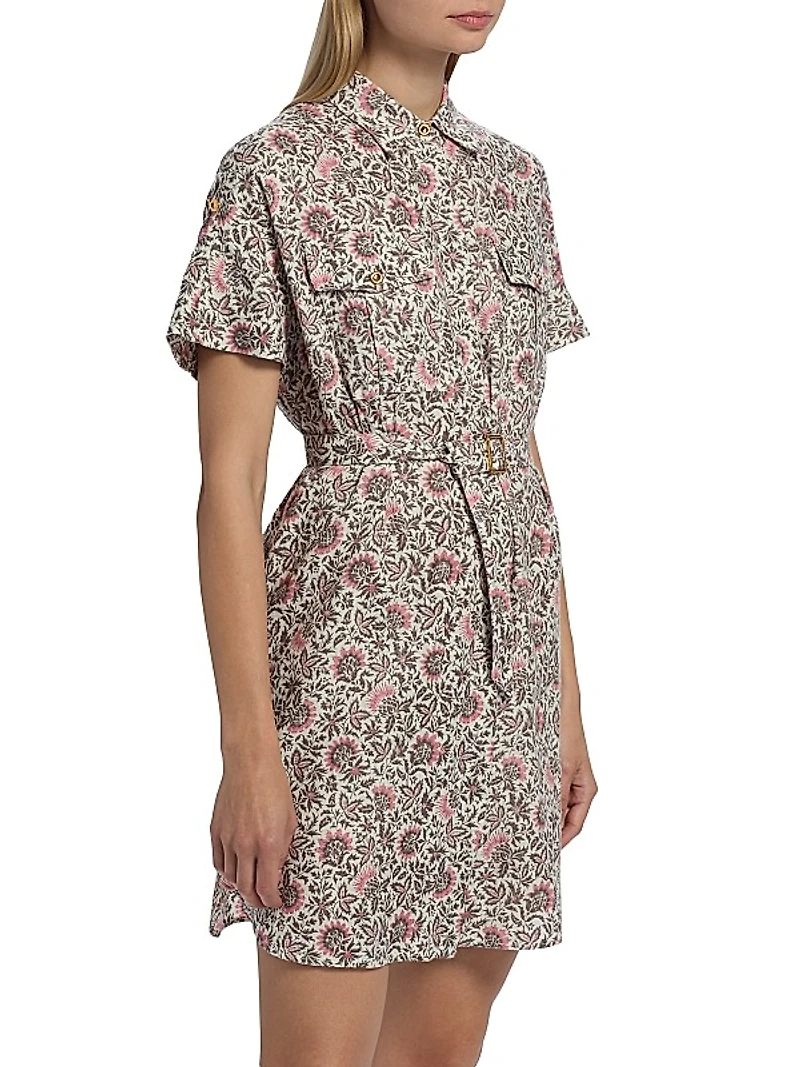 Idris Printed Twill Shirtdress
