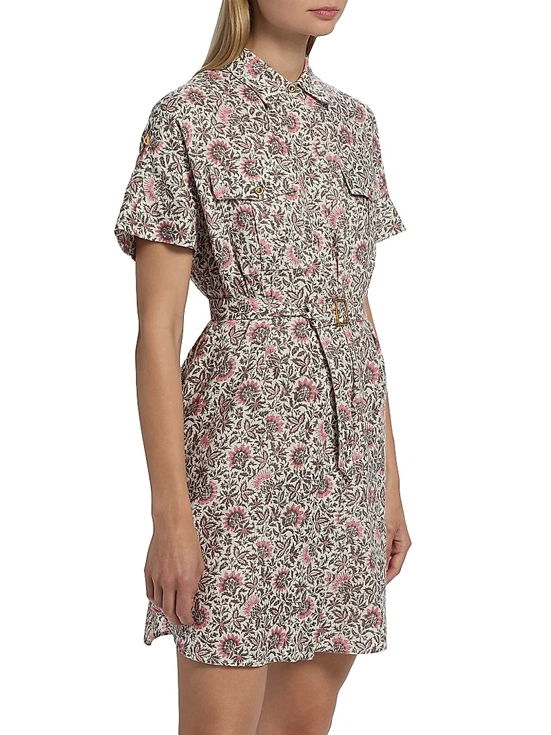 Idris Printed Twill Shirtdress