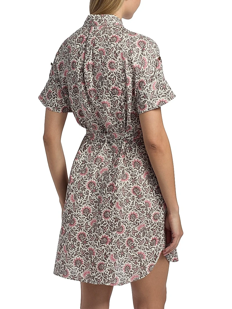 Idris Printed Twill Shirtdress