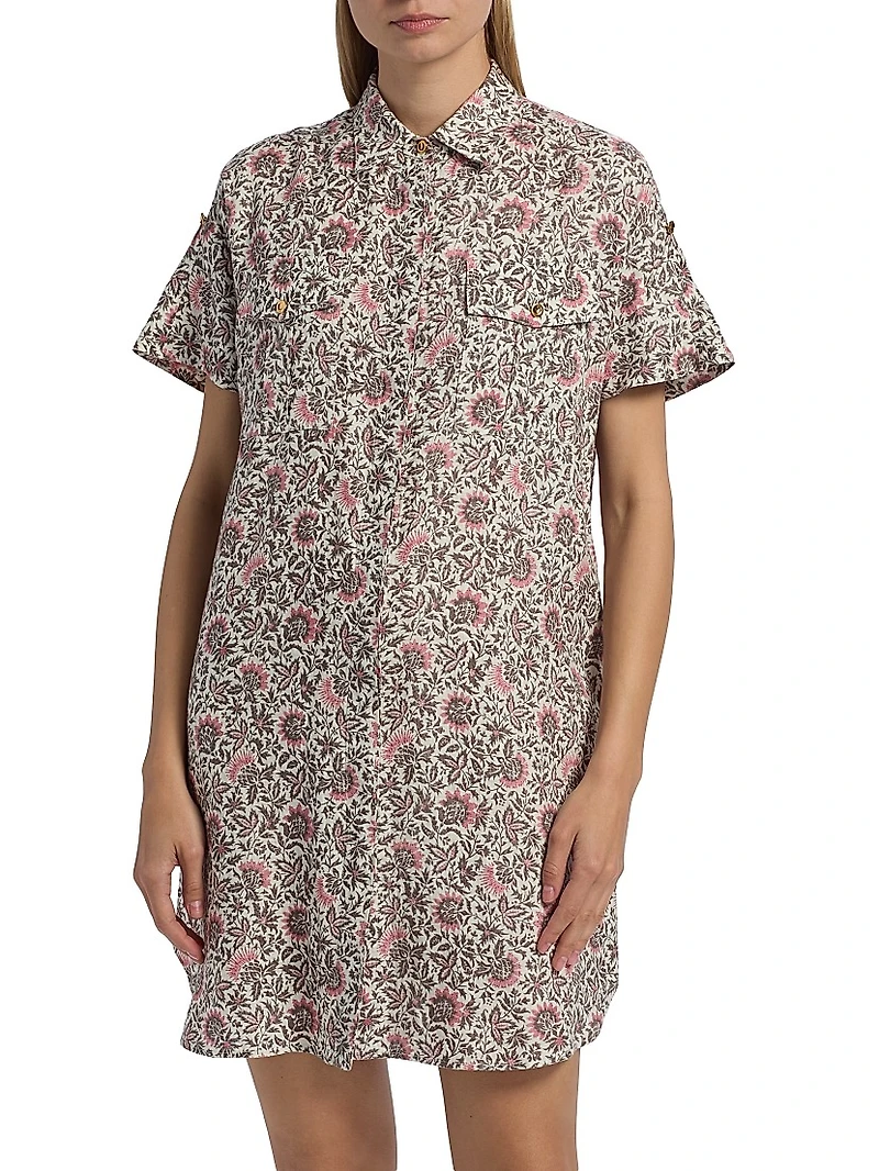 Idris Printed Twill Shirtdress