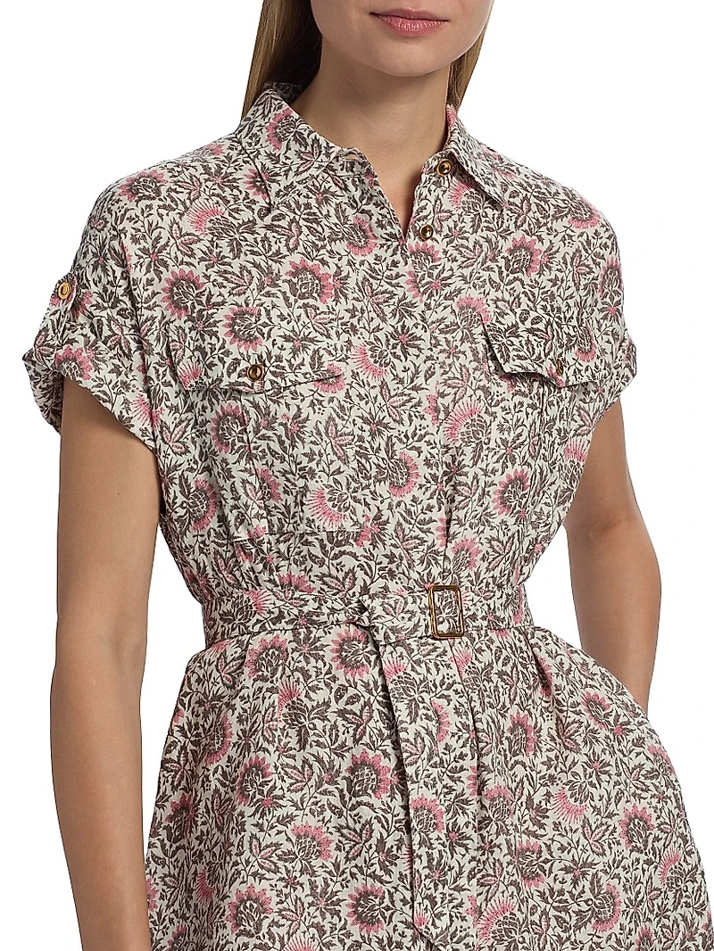 Idris Printed Twill Shirtdress
