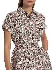 Idris Printed Twill Shirtdress