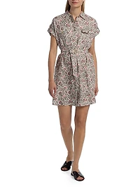 Idris Printed Twill Shirtdress