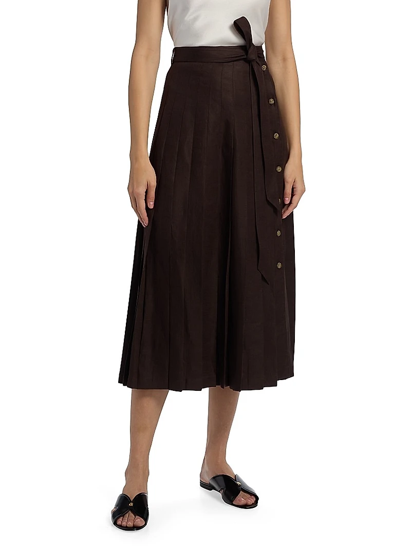 Yasmina Tied Midi-Skirt
