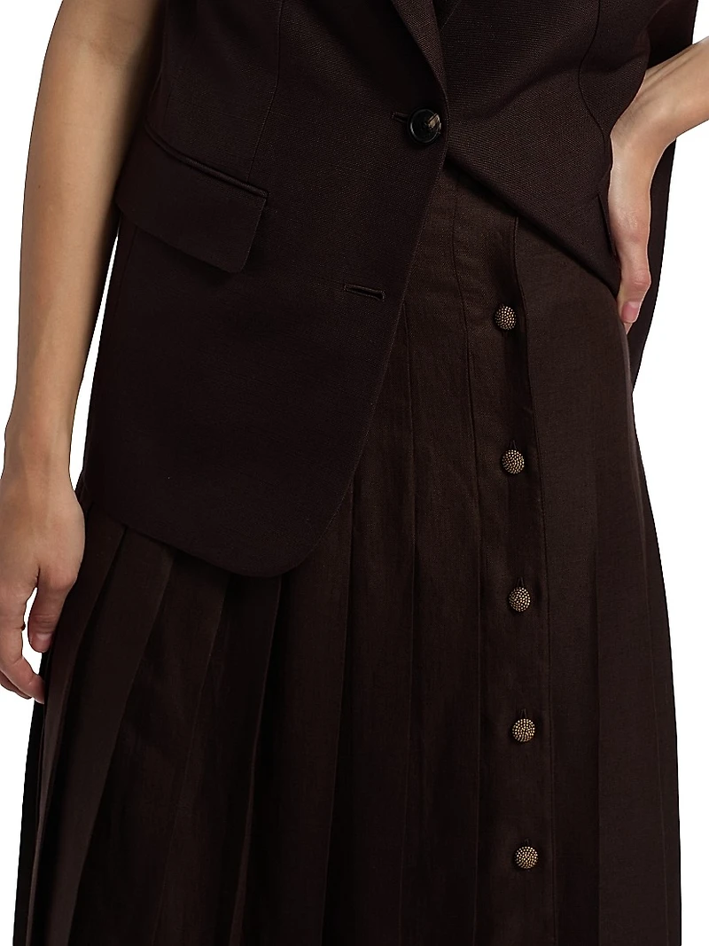 Yasmina Tied Midi-Skirt