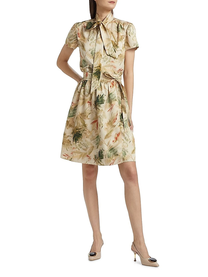 Febe Tie-Neck Printed Top