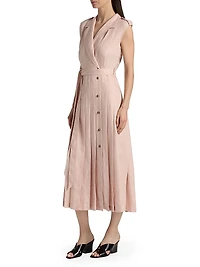Bryce Twill Trench Midi-Dress
