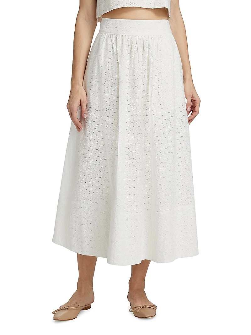 Ojai Cotton Midi Skirt