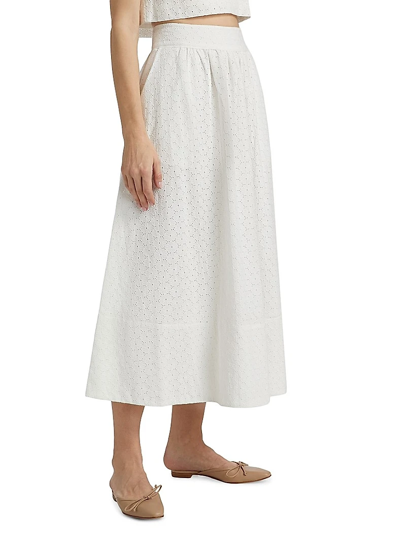 Ojai Cotton Midi Skirt