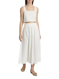 Ojai Cotton Midi Skirt