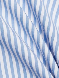 Doreen Striped Cotton Button-Front Crop Shirt