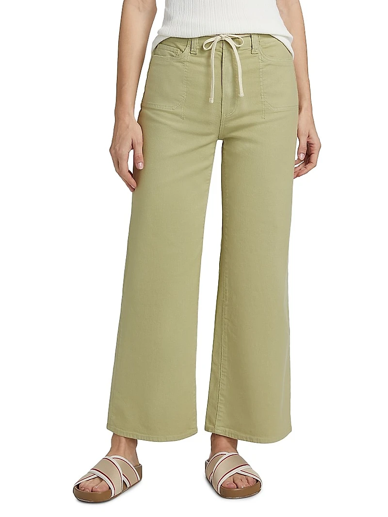 Ari Stretch-Cotton Wide-Leg Pants