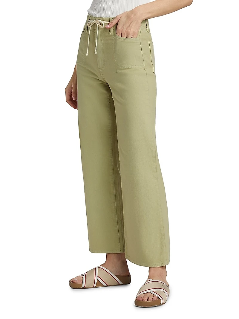 Ari Stretch-Cotton Wide-Leg Pants